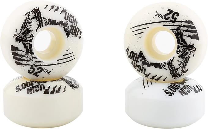 Longboard Wielen - Skateboard Wielen - Soepel Rijden - Hoge Weerstand - 52mm - Wit