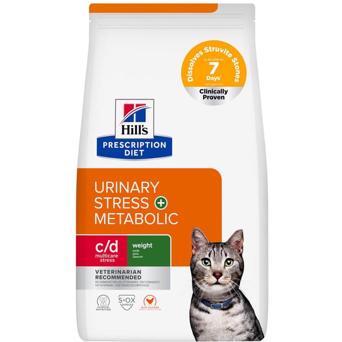 2x11kg c/d Urinary Stress+Metabolic Hill's Prescription Diet Kattenvoer