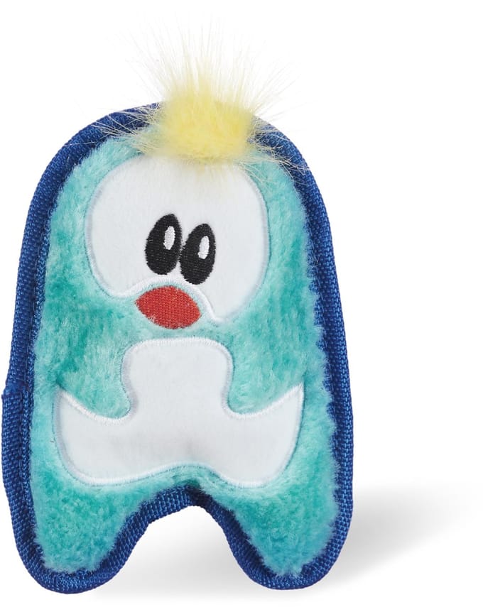 Hound Invincibles Mini - Hondenspeeltje - pluche pinguïn - blauw