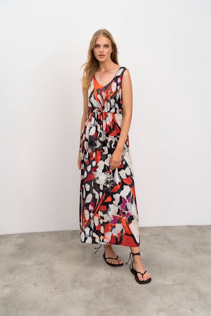 Vamp - zomerjurk - Multicolor - Maat S