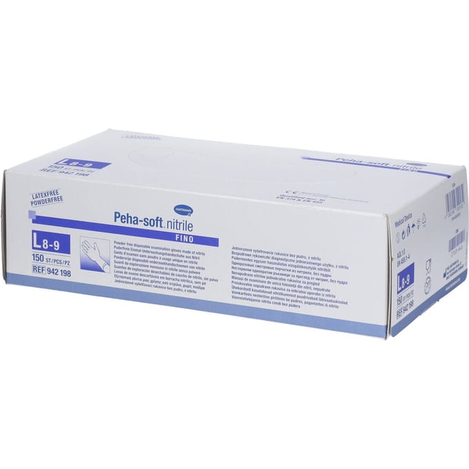 Wegwerphandschoenen - Paars | 150 st | Large | Peha Soft Nitrile Fino
