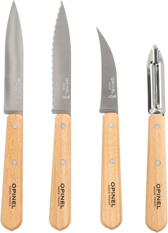 Opinel Les Essentiels Keukenset - 4-delig - Naturel Hout