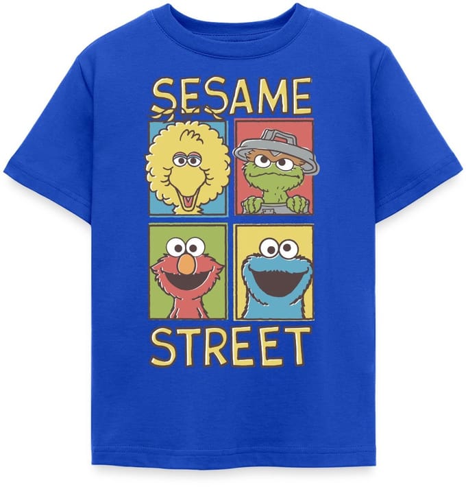 Sesamstraat Bibo Oscar Elmo Koekiemonster T-Shirt Kinderen