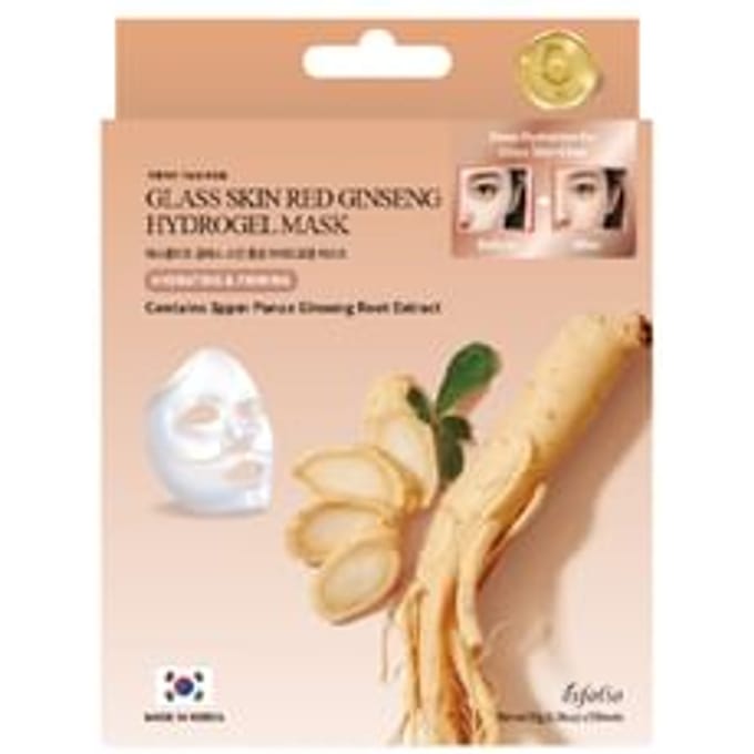esfolio - Glass Skin Red Ginseng Hydrogel Mask Set 2026 Version - 30g x 5 Sheets