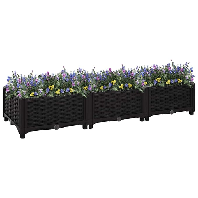 vidaXL - Plantenbak - verhoogd - 120x40x23 - cm - polypropyleen