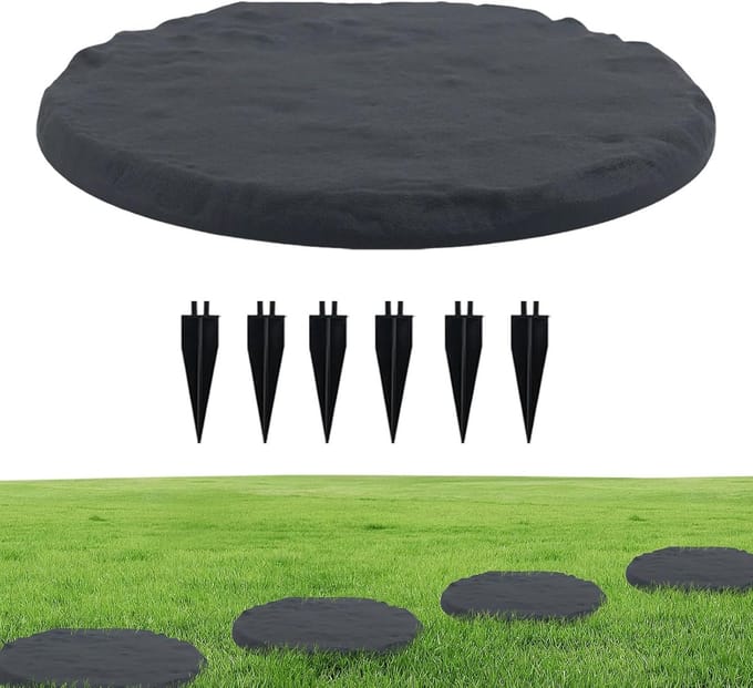 Tuin Stapstenen - Looproutes Decoratie - Paden Aanleggen - Stevig PP Hars - 39cm Diameter - Circulair