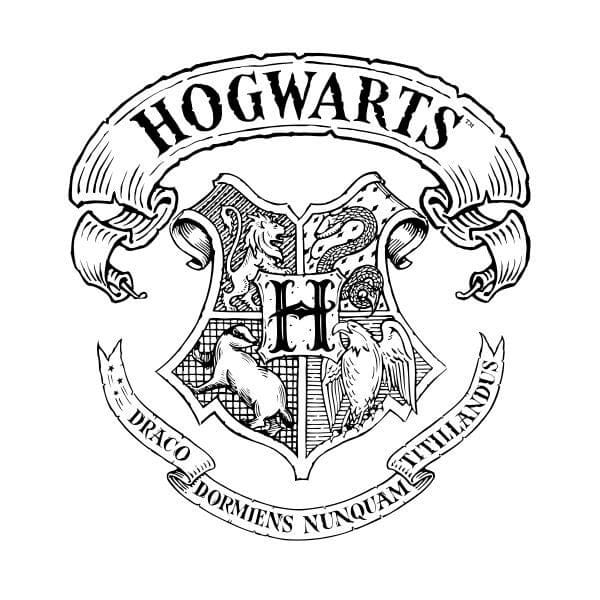 Harry Potter Hogwarts Crest Dames T-shirt - Wit - S