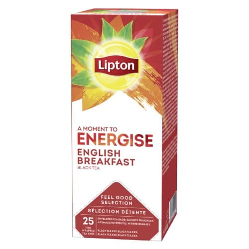 Lipton Energise English Breakfast Thee - doos 25 theezakjes