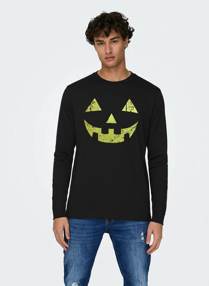 Starry Indigo - Halloween Reflective Kostuum Heren- Zwart & Neon