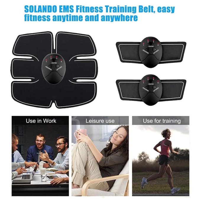 EMS ABS Spierstimulator Toner Taille Spierbuik Afslankende Toning Belt A7 zwart
