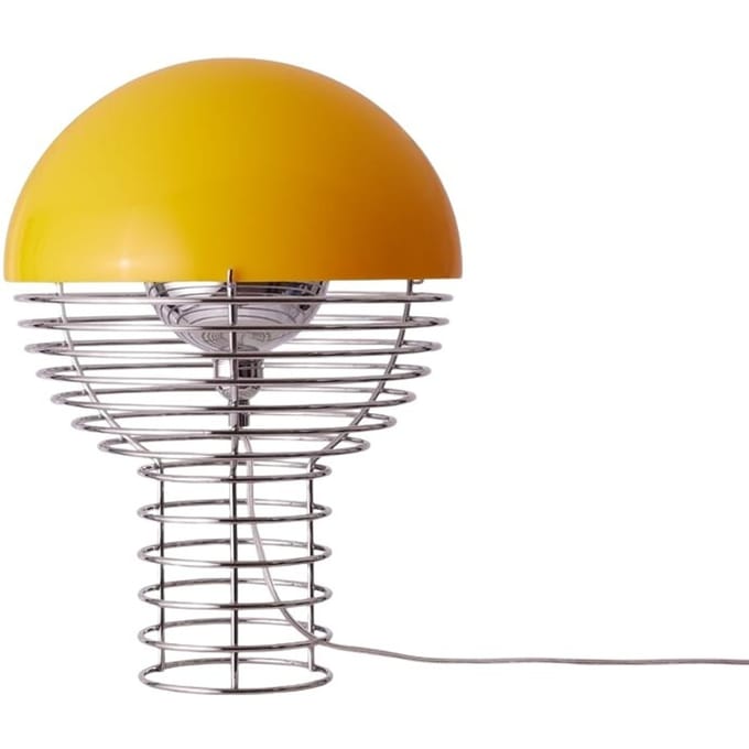 Verpan Draad Tafellamp Ø30 Chroom/ Geel