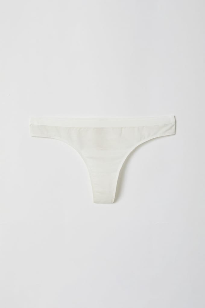 Woody - Ondergoed dames - String - Ivoor - S