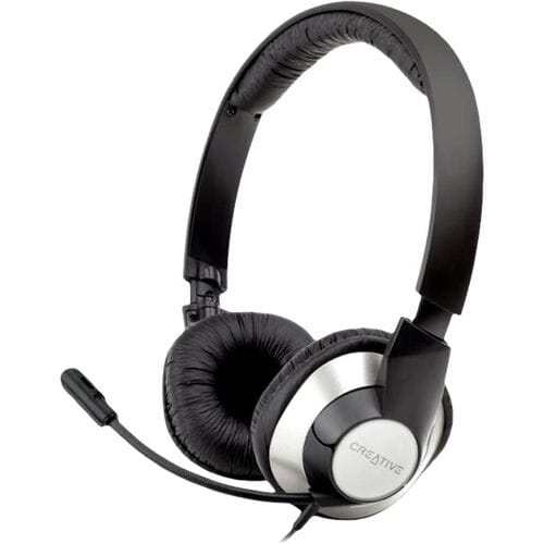 Creative HS-720 V2 On Ear headset Kabel Stereo Zwart, Zilver Volumeregeling, Microfoon uitschakelbaar (mute)