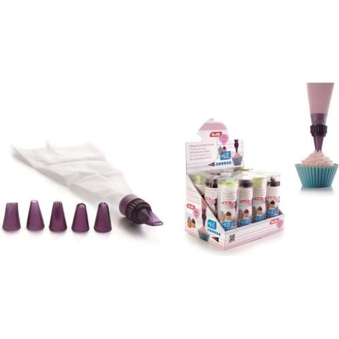 Ibili 790100 Poche pâtissière flexible + 6 douilles