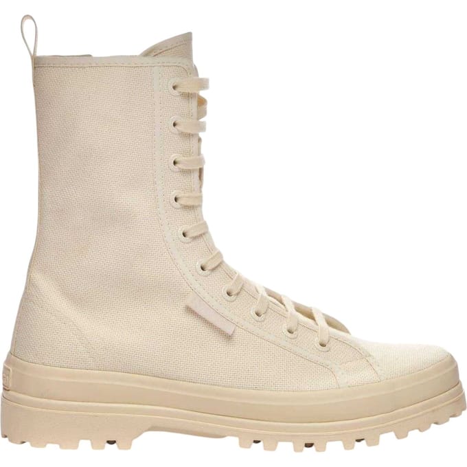 Superga Dames 2341 Alpina Canvas Platformlaarzen (Ruw Beige)