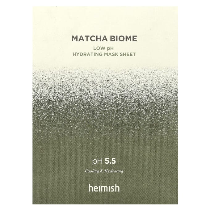 Matcha Biome, Mild Zuur Hydraterend Beauty Maskerblad, 5 Bladjes, 30 ml Per Stuk gray