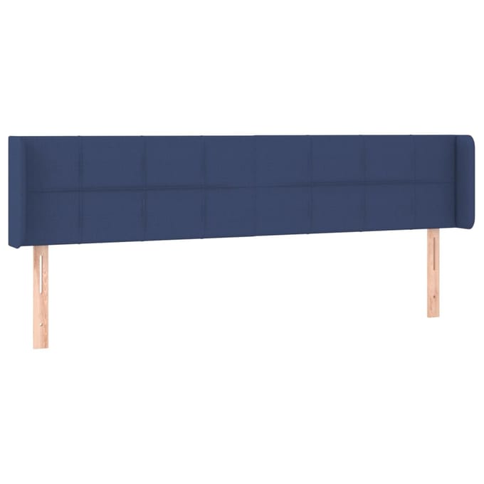 vidaXL - Hoofdbord - LED - 203x16x78/88 - cm - stof - blauw