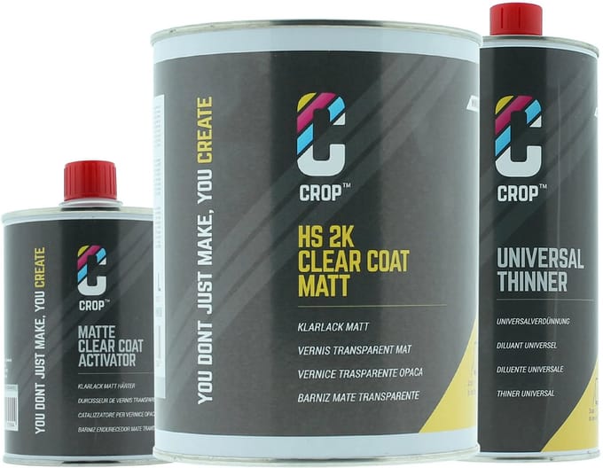 CROP 2K Matte Blanke Lak - ACTIESET 2,5 liter