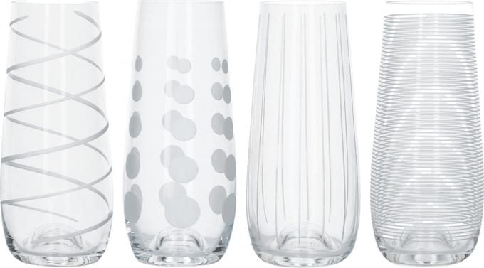 Set van 4 Fluit Glazen, Stamloos, 0.23 L - Mikasa | Cheers