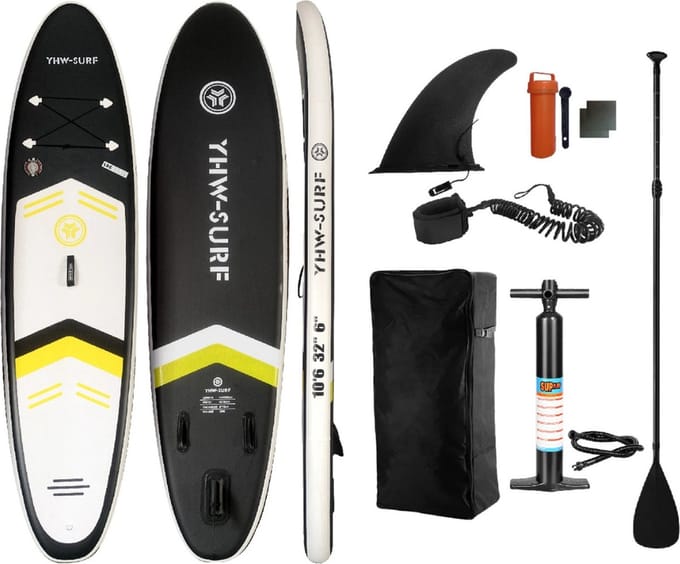 Livano Sup Board - Opblaasbaar - Supboard - Sup Boards - Paddle - Kayak - 320cm - Zwart