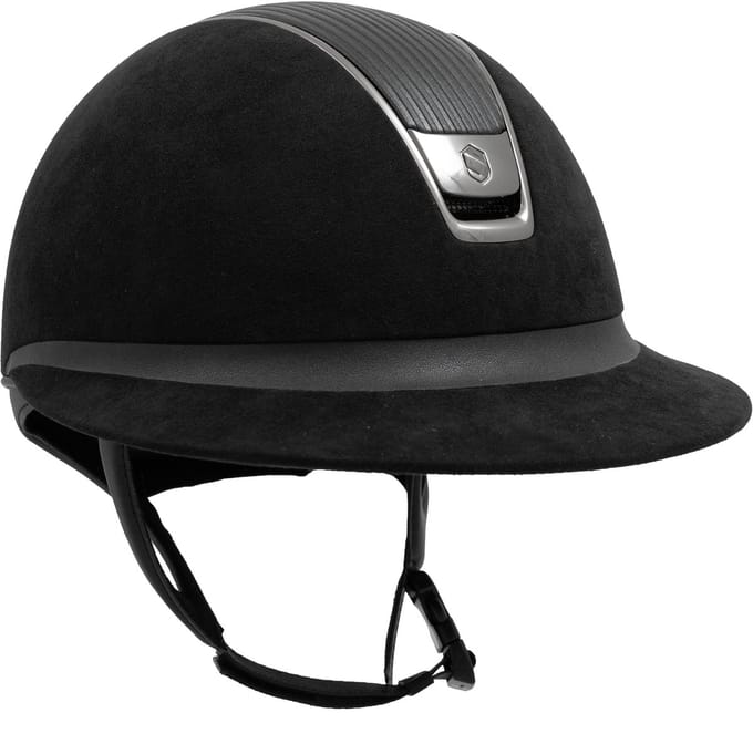Samshield Miss Shield 2.0 Rijhelm Zwart Alcantara/Leer Top Chrome Zwart - M Normaal