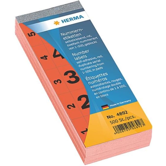 HERMA decoration adhesive - 2.8 x 5.6 cm - 100 sheets - Rood - Papier