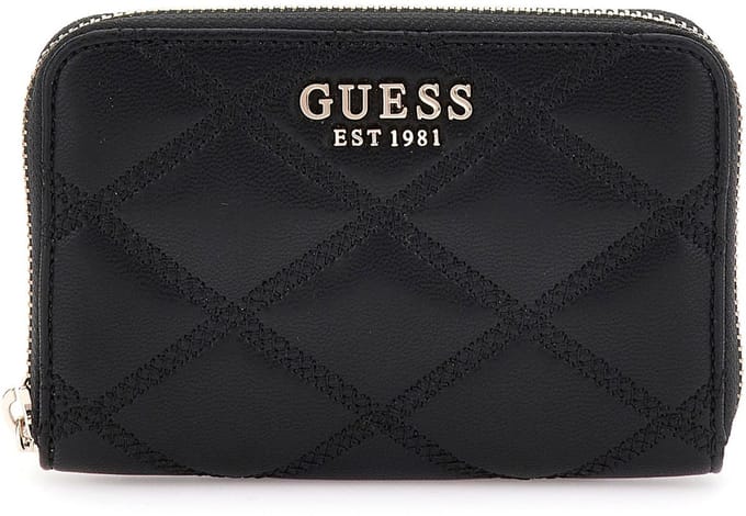 GUESS Portemonnee Tamsin SLG Medium Zip Around Wallet Black Zwart