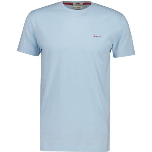 Gant T-Shirt Slim Contrast Logo Short Sleeve Fresh Blue / male