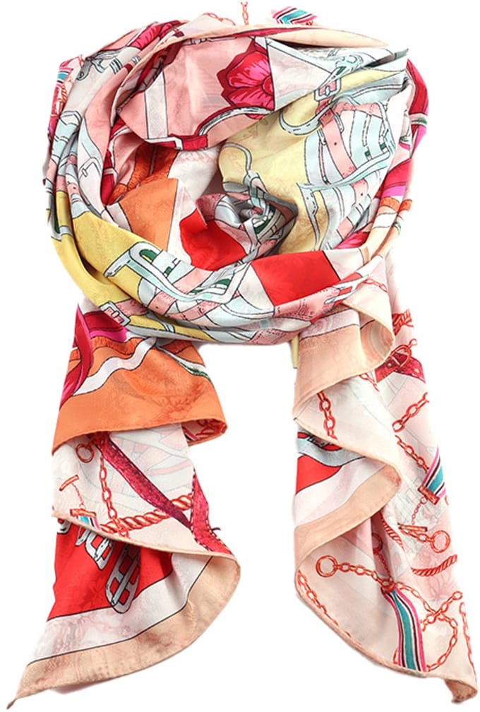 Giuliano lente sjaal - Rood - Met patroon