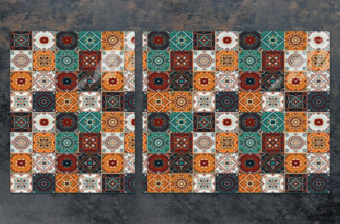 TMK ArtDeko - Snijplank - Mozaïek - Glas - 100x52 cm