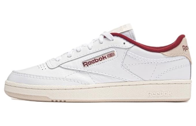 Reebok Club C 85 'Blanc Classic Maroon' 40.5 white