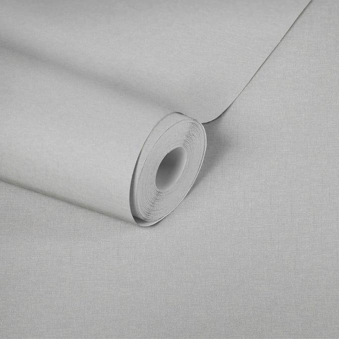 FIJN TEXTIELLOOK BEHANG | Uni - zilver - A.S. Création Metropolitan Stories
