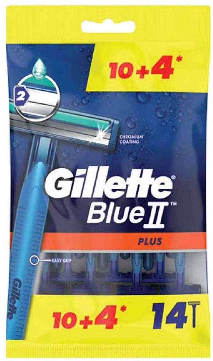 Gillette Blue II Plus Wegwerpmesjes - 14 Stuks