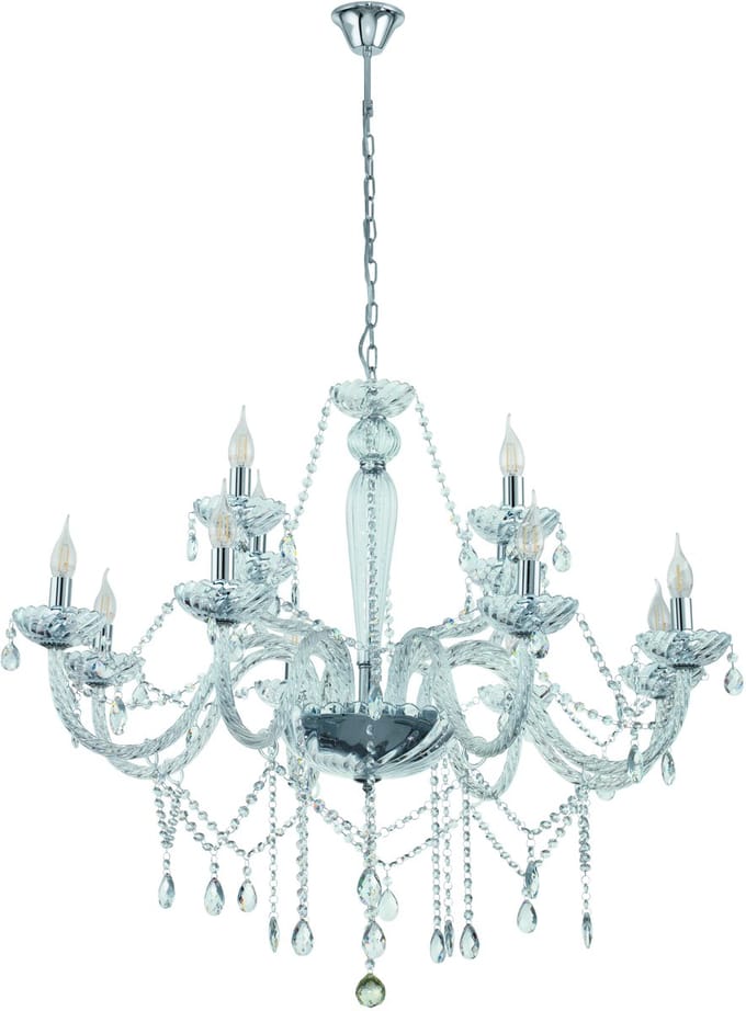 Stars of Light Basilano 1 Kroonluchter Hanglamp - E14 - Ø 100 cm - Chroom