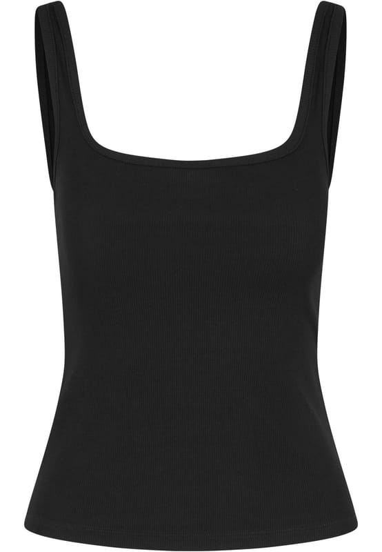 Urban Classics Wide Neck Rib (Set van 2) Dames Top - zwart - S