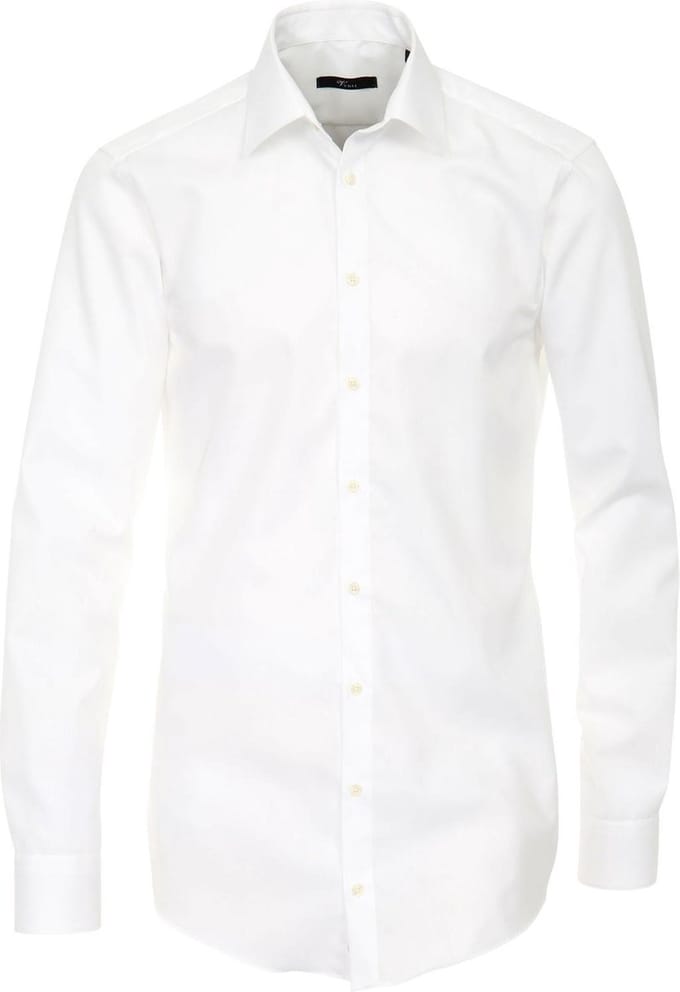 VENTI modern fit overhemd - mouwlengte 72 - wit - Strijkvrij - Boordmaat: 41 (EU maat: L)
