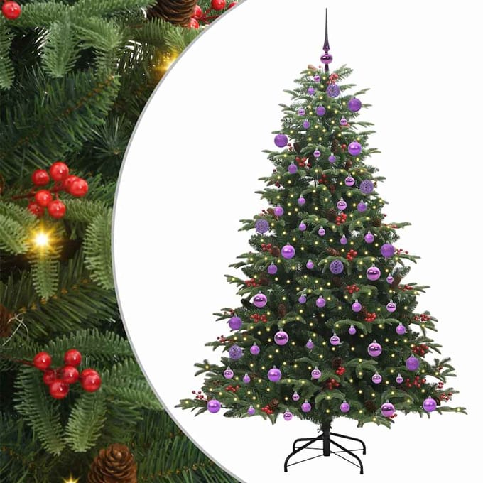 vidaXL - Kunstkerstboom - Groen - 180 - cm - PVC - en - Metaal - en - Plastic