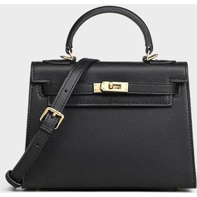 Dames Tote Bag Middelbare leeftijd Verjaardag Dames Premium Leer Mama Tas zwart