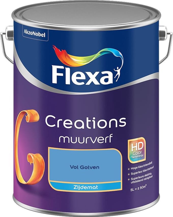 Flexa - Creations Muurverf Zijdemat - Vol Golven - Mengverf - 5 L