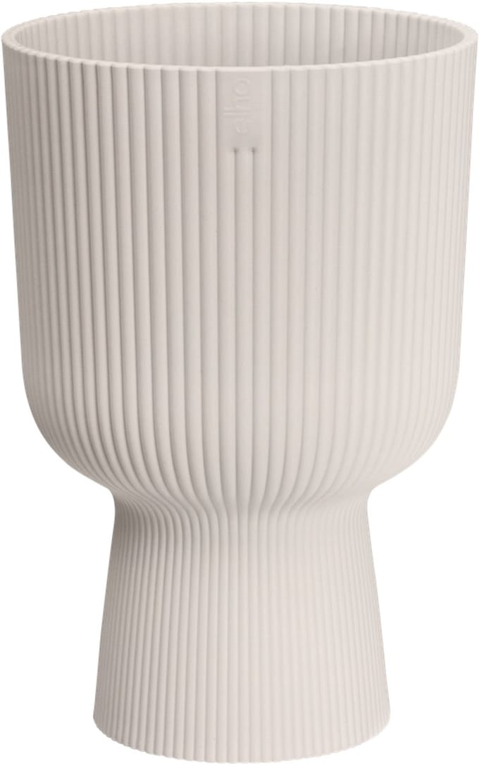 Elho Vibes Fold Coupe 30 - Bloempot voor Binnen - 100% Gerecycled Plastic - Ø 29.5 x H 44.7 cm - Linen white