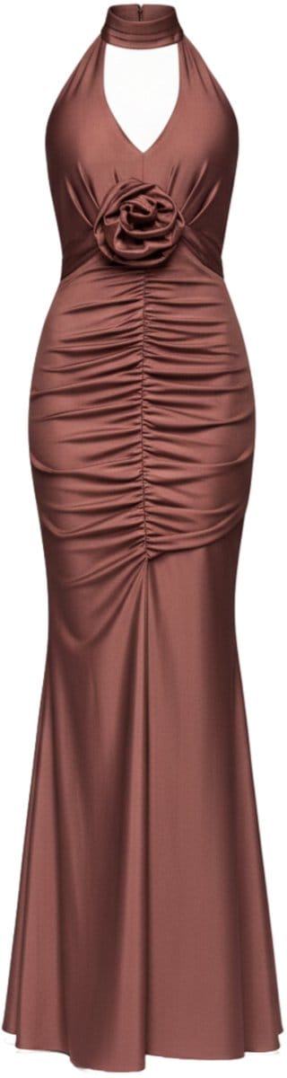 LARICA Jurk - Rits - Jurk Bruin M