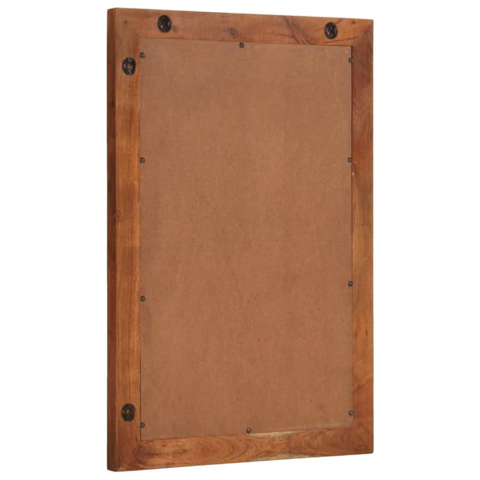 vidaXL - Badkamerspiegel - 50x70 - cm - massief - acaciahout - en - glas