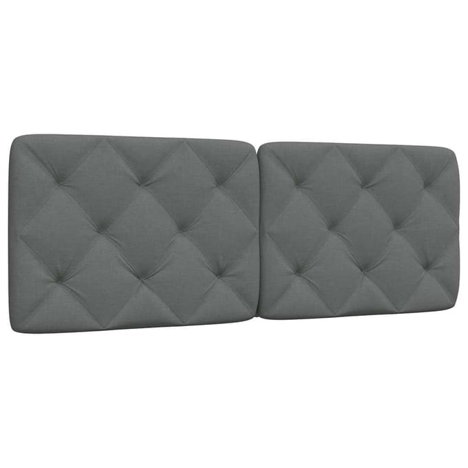 vidaXL - Hoofdbordkussen - 140 - cm - stof - donkergrijs