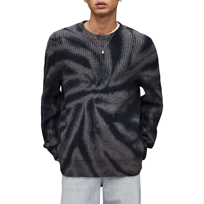 AllSaints Camden Crew Charcoal Taglia: XXL | Maglioni a maglia Outlet | Uomo | Nero