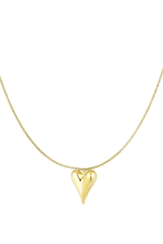 Ketting met iconisch hart medium - goud