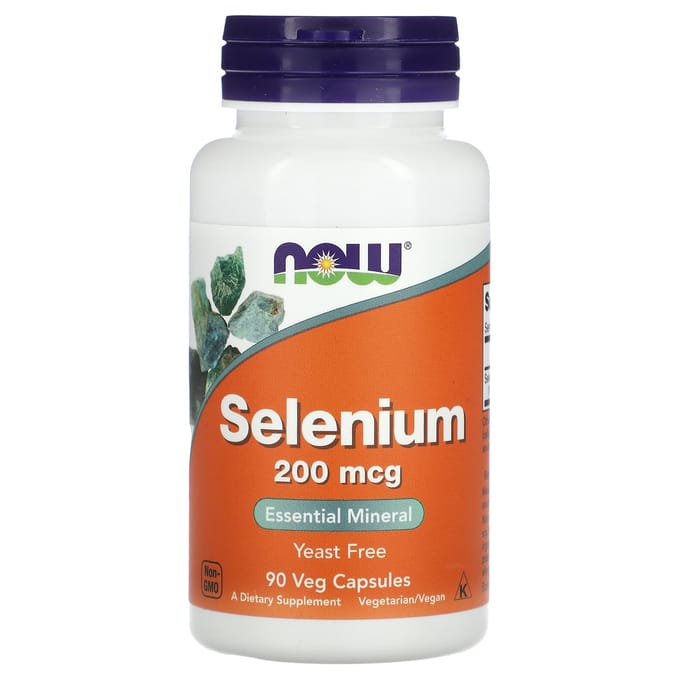 NOW Foods, Selenium, 200 mcg, 90 Plantaardige Capsules