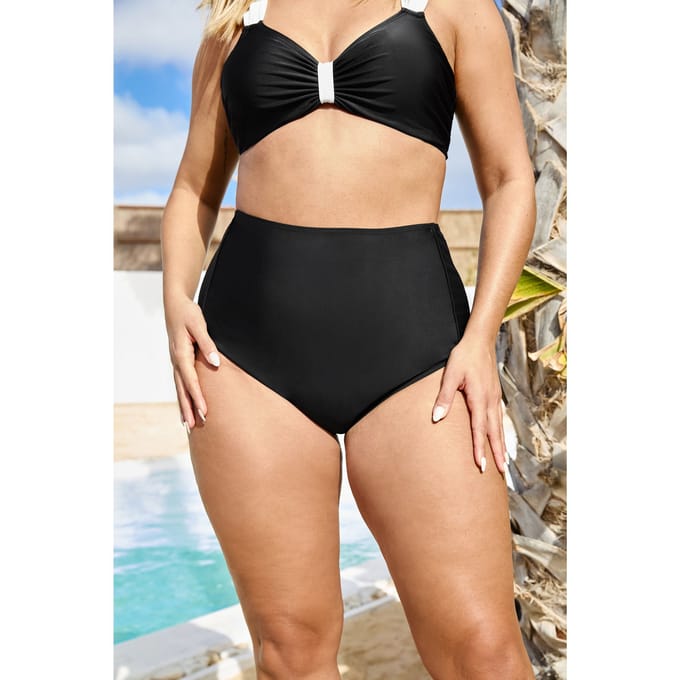 Yours Bikinibroekje Met Hoge Taille In Zwart Size 42