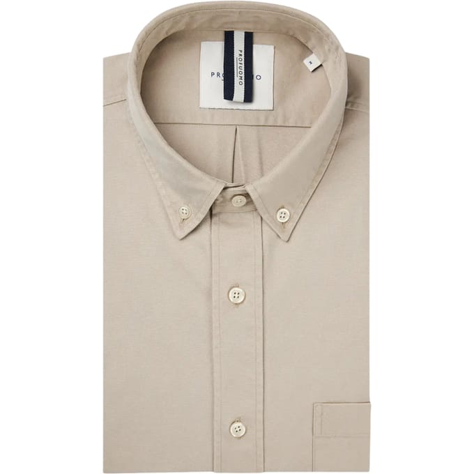 Profuomo  Lange Mouw Overhemden Beige Ppwh10044