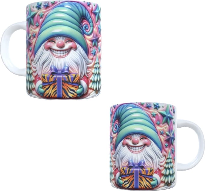 Bedrukte beker - geschenk - kerst - gnome - kabouter - kado