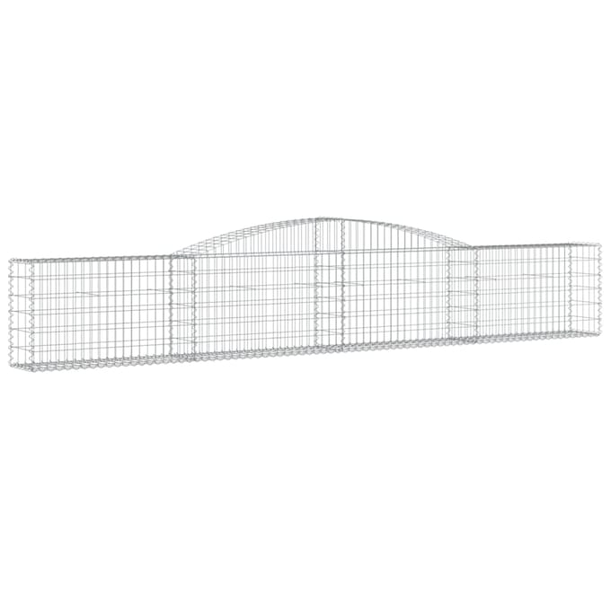 vidaXL - Schanskorf - gewelfd - 400x30x60/80 - cm - gegalvaniseerd - ijzer